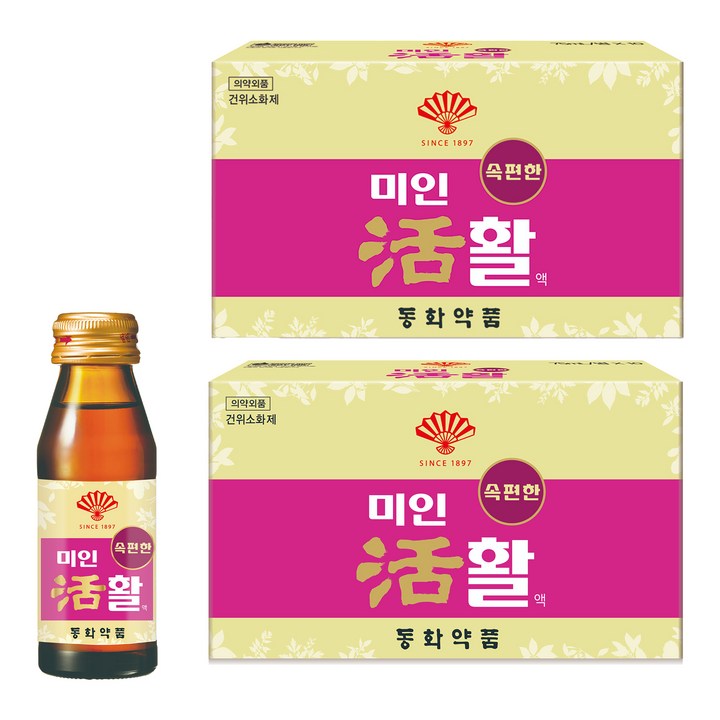 동화약품 부채표 미인활 여성소화제, 75ml, 20개