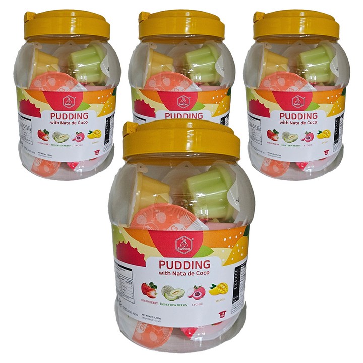 탱글탱글 스위코 푸딩 4가지맛 15개입, 4개, 1.2kg