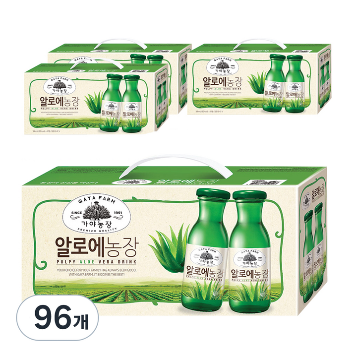 가야농장 알로에 주스, 180ml, 96개