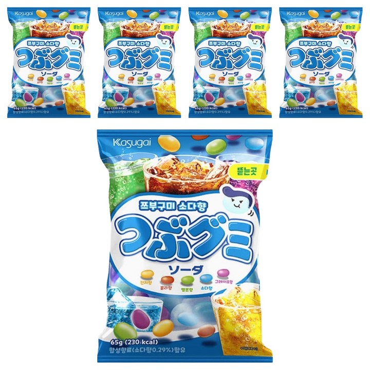 카수가이 쯔부구미 소다향, 65g, 5개