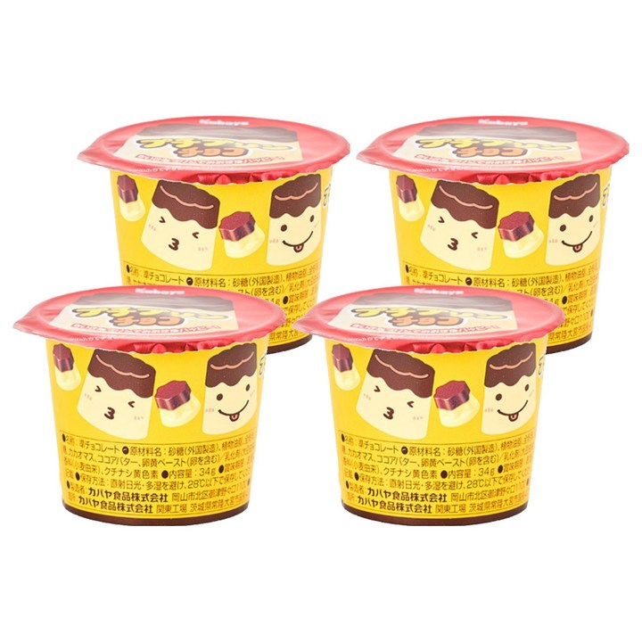 카바야 푸치 푸딩 초코, 34g, 4개