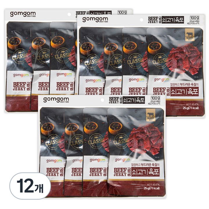 곰곰 쇠고기 육포, 25g, 12개