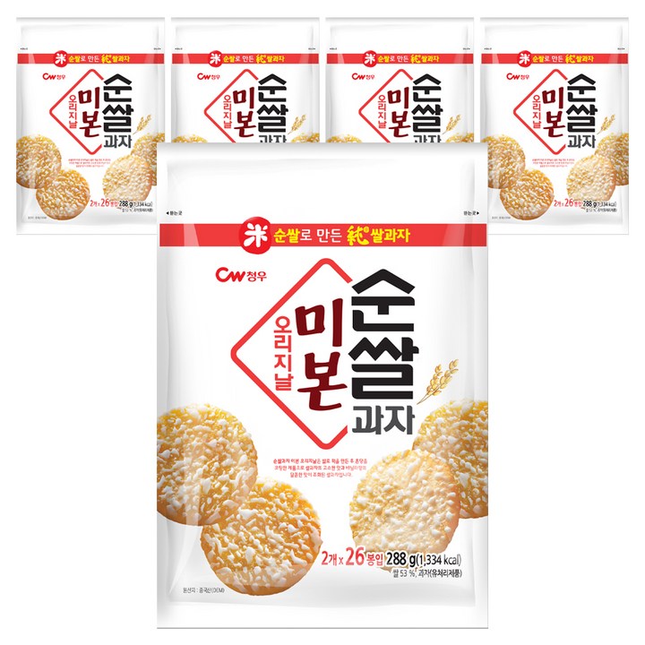 순쌀 과자 미본 오리지널, 288g, 5개