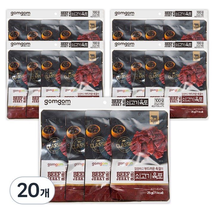 곰곰 쇠고기 육포, 25g, 20개