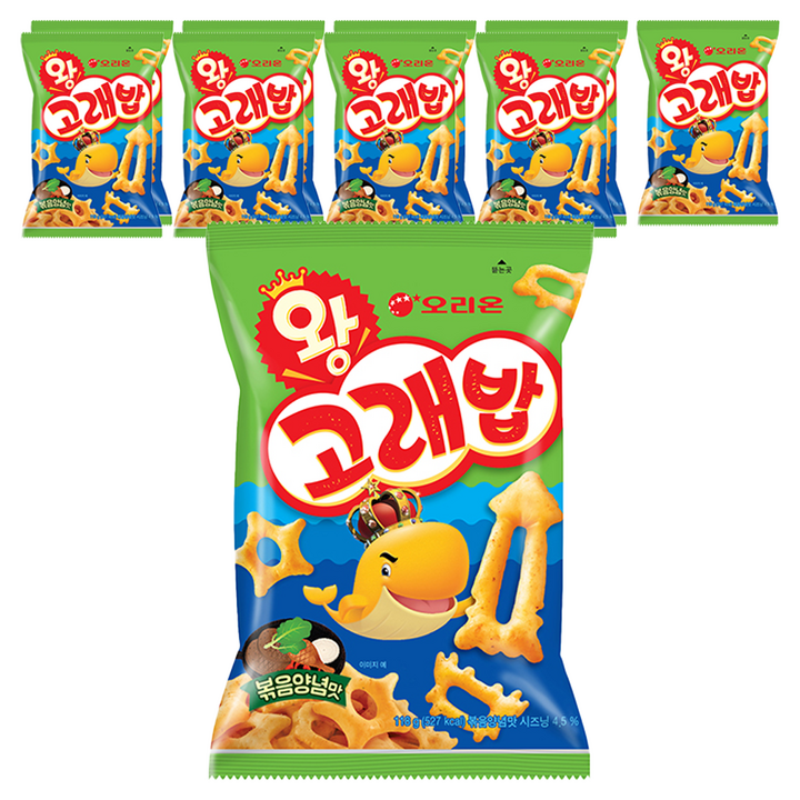 오리온 왕 고래밥 볶음양념맛, 118g, 10개