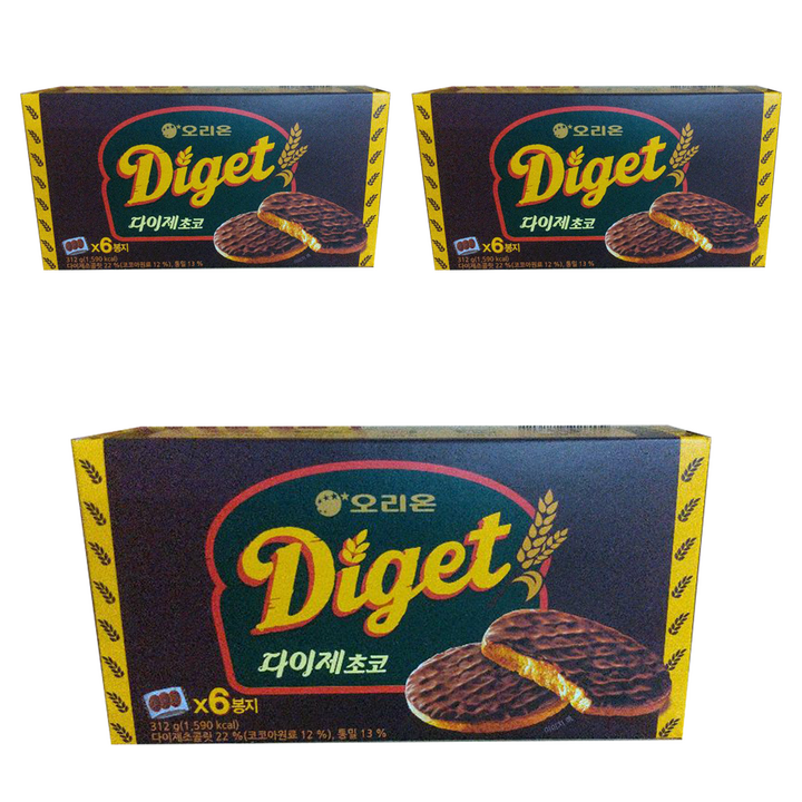 닥터유 다이제 초코 비스켓, 312g, 3개