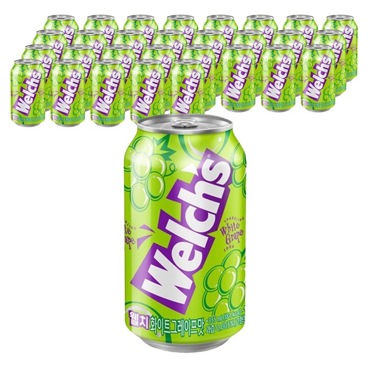 웰치스 화이트 그레이프맛, 355ml, 48개