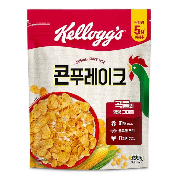 켈로그 콘푸레이크 시리얼, 530g, 1개