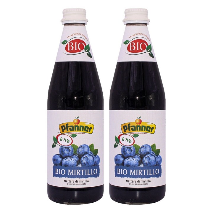 파너 유기농 블루베리 음료, 500ml, 2개
