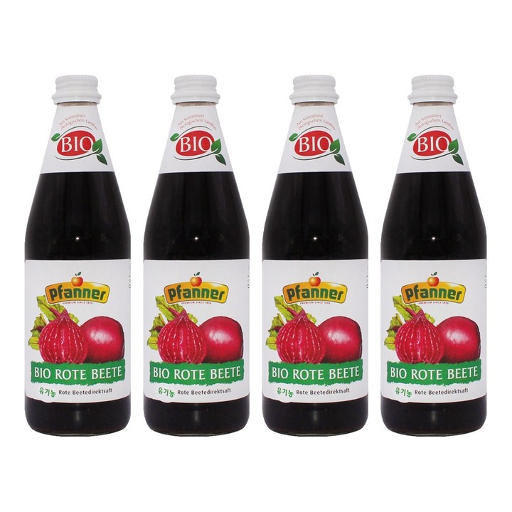 파너 유기농 비트루트 주스, 500ml, 4개