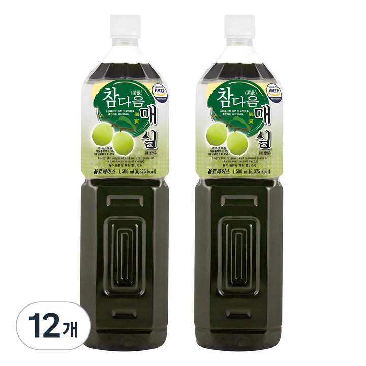 참다음 매실, 1.5L, 12개