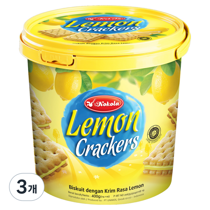 코코라 레몬 샌드위치 크래커, 400g, 3개
