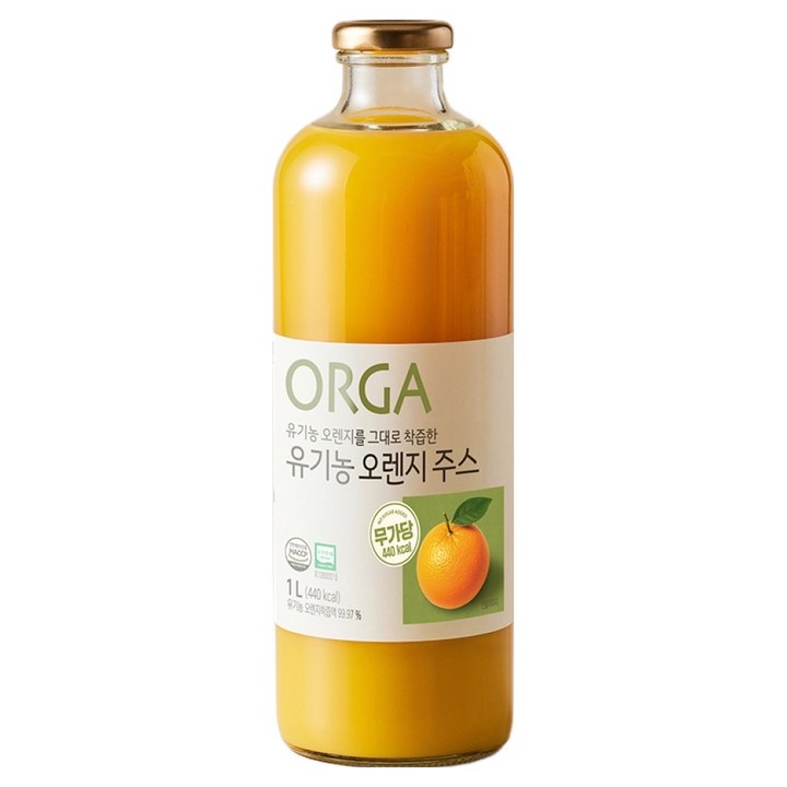 올가홀푸드 유기농 오렌지 주스, 1L, 1개