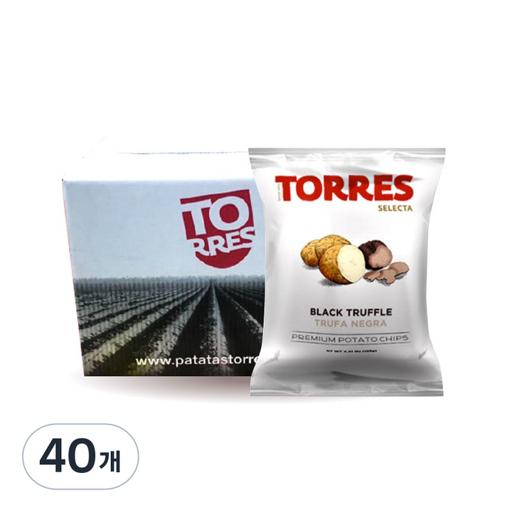토레스 셀렉타 블랙트러플 감자칩, 40g, 40개