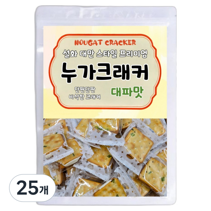 설화 대만 스타일 프리미엄 누가크래커 대파맛, 200g, 25개