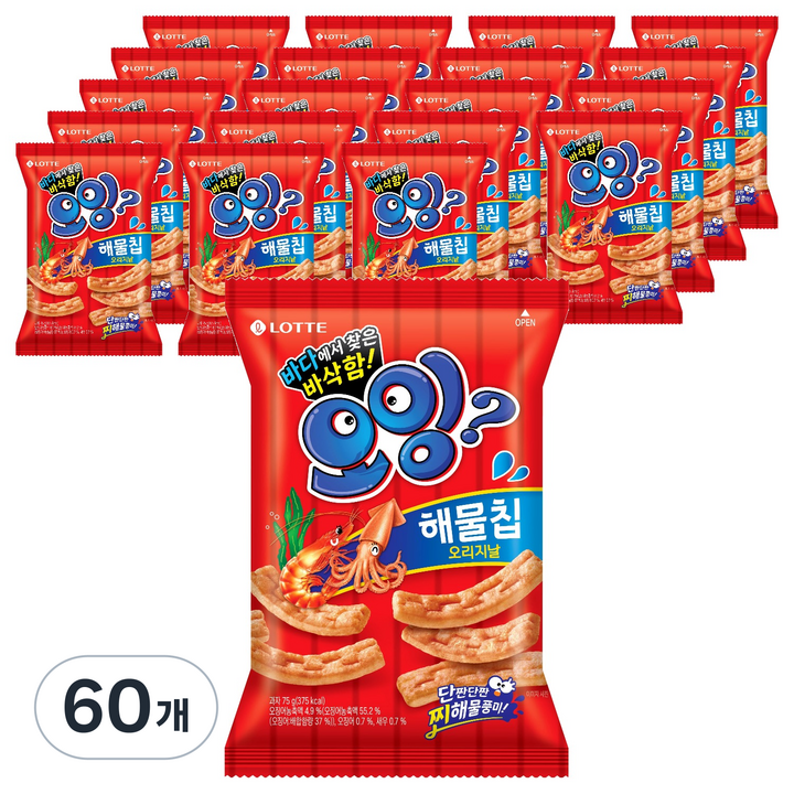 롯데웰푸드 오잉, 75g, 60개