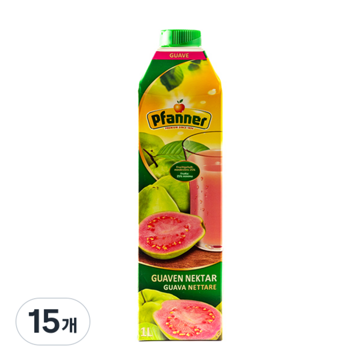 파너 구아바 음료, 1L, 15개