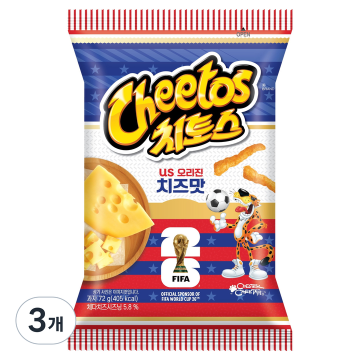 치토스 US 오리진 치즈맛, 3개, 72g