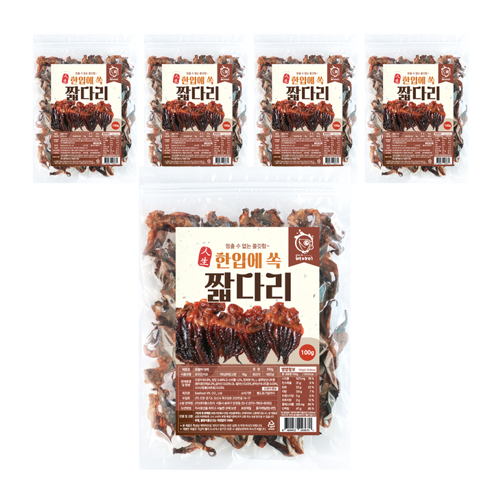 해야미 한입에 쏙 짧다리, 100g, 5개