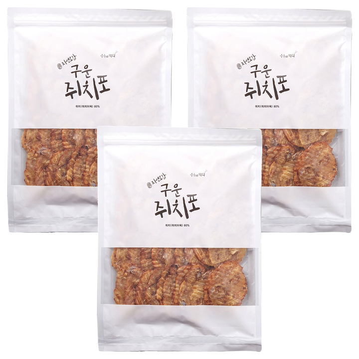더먹다 구운 쥐치포, 400g, 3개