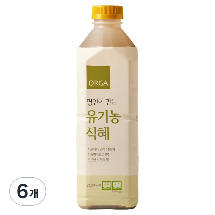 올가홀푸드 명인이 만든 유기농 식혜, 1.2L, 6개