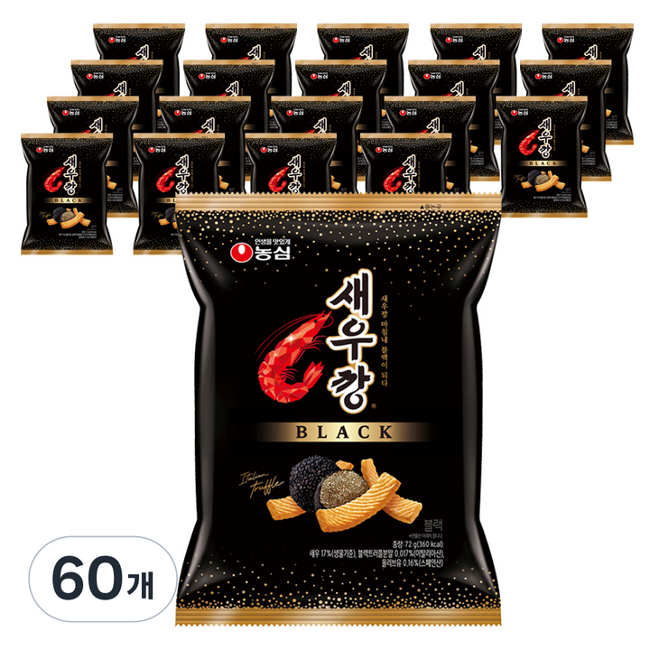 새우깡 블랙, 72g, 60개