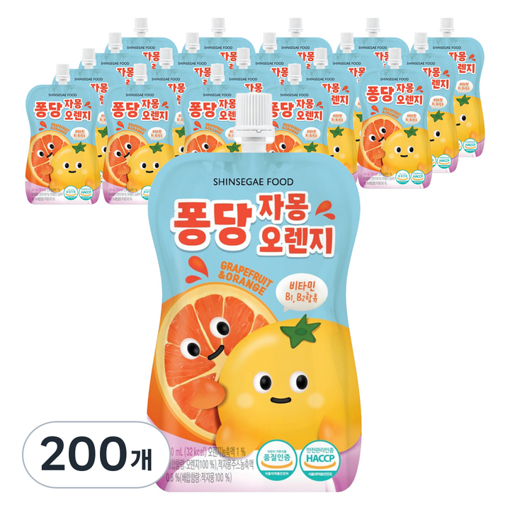 신세계푸드 퐁당 자몽오렌지, 100ml, 200개