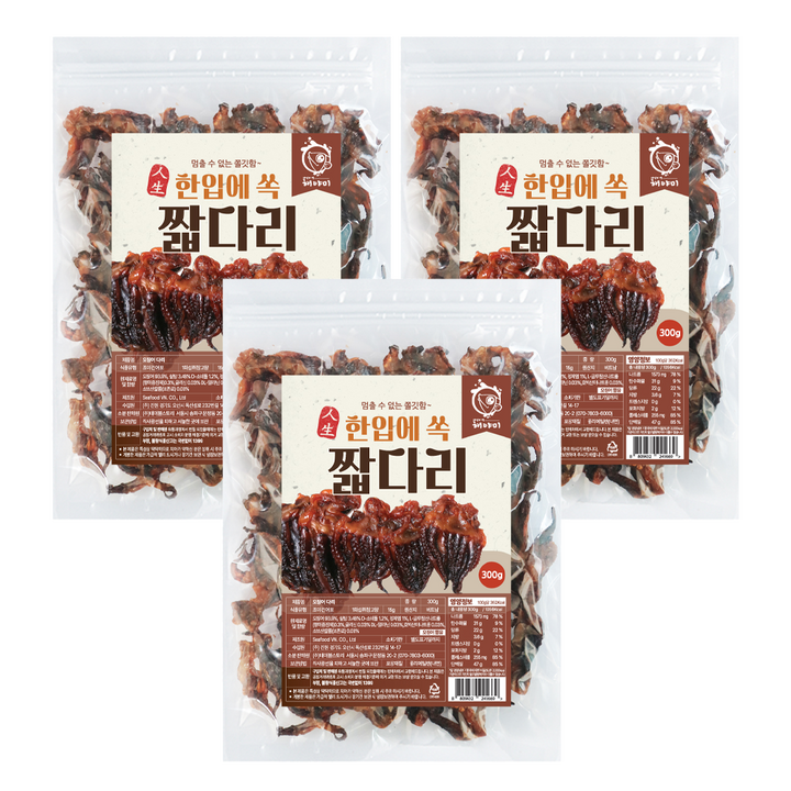 해야미 한입에 쏙 짧다리, 300g, 3개