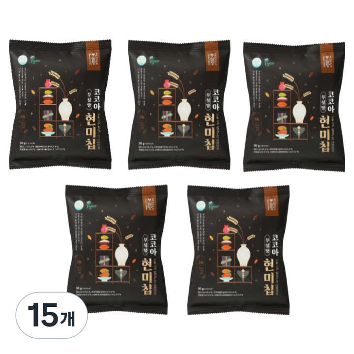풍심당 열풍 구운 코코아 현미칩, 30g, 15개