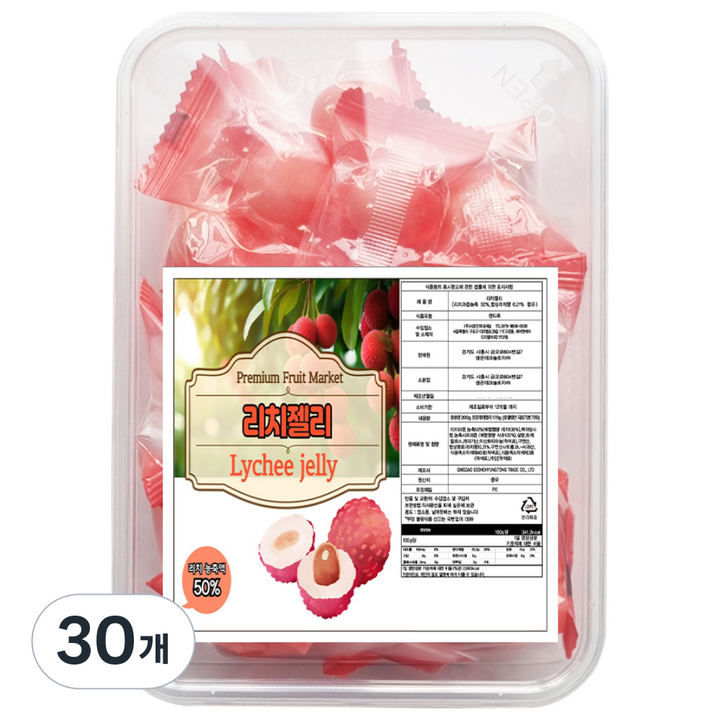 데일드 탱글 젤리 리치맛, 200g, 30개