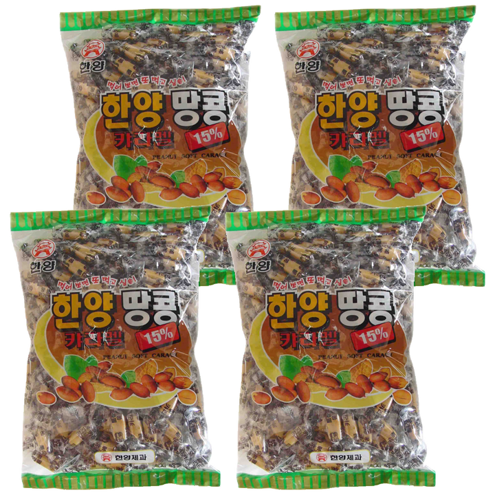 한양제과 땅콩캬라멜, 900g, 4개