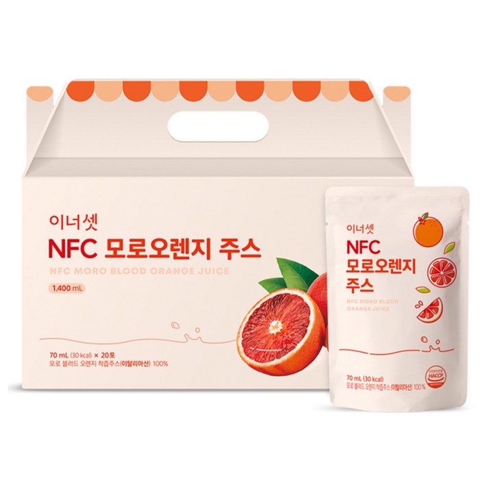 이너셋 NFC 모로오렌지 주스, 70ml, 20개