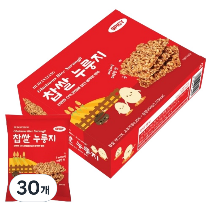 찹쌀누룽지 스파이시, 30개, 260g