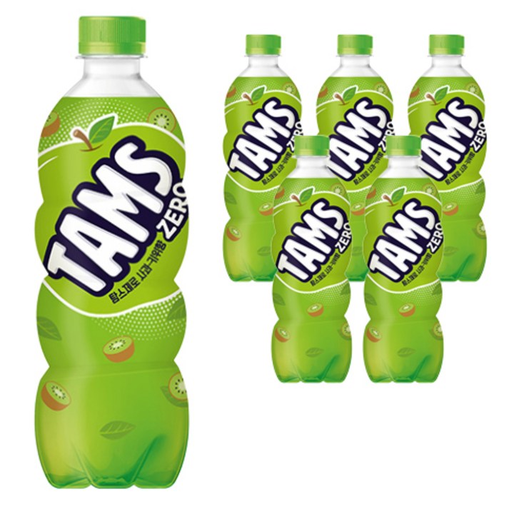 탐스제로 사과키위향, 600ml, 6개