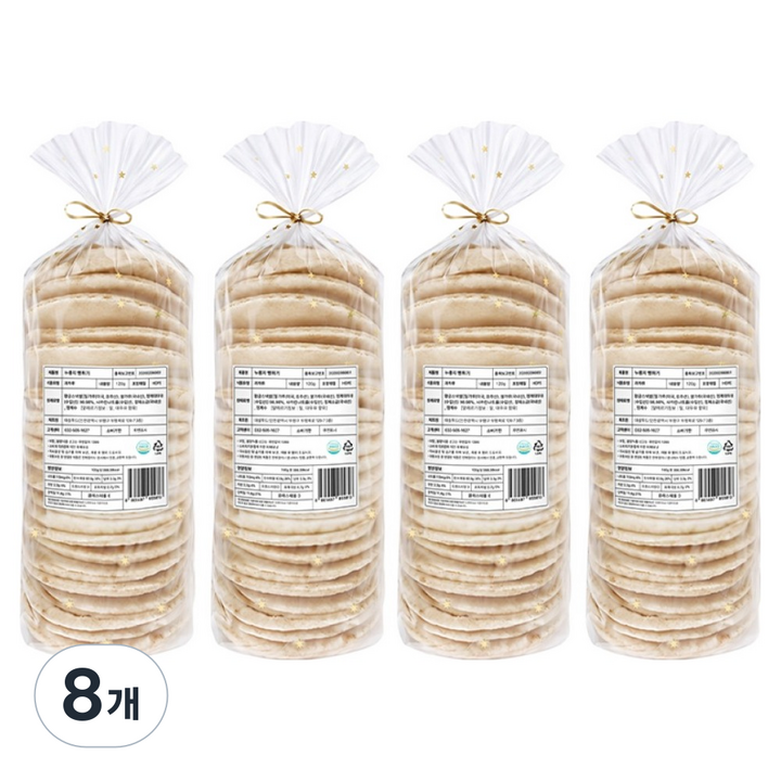 대삼민속식품 바삭한 누룽지뻥튀기, 120g, 8개
