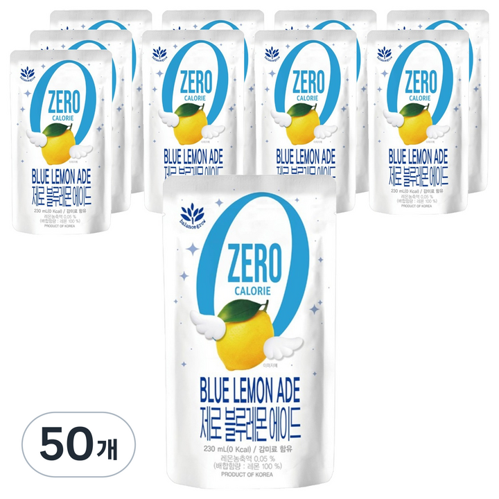 발란스그로우 제로 블루레몬 에이드, 50개, 230ml