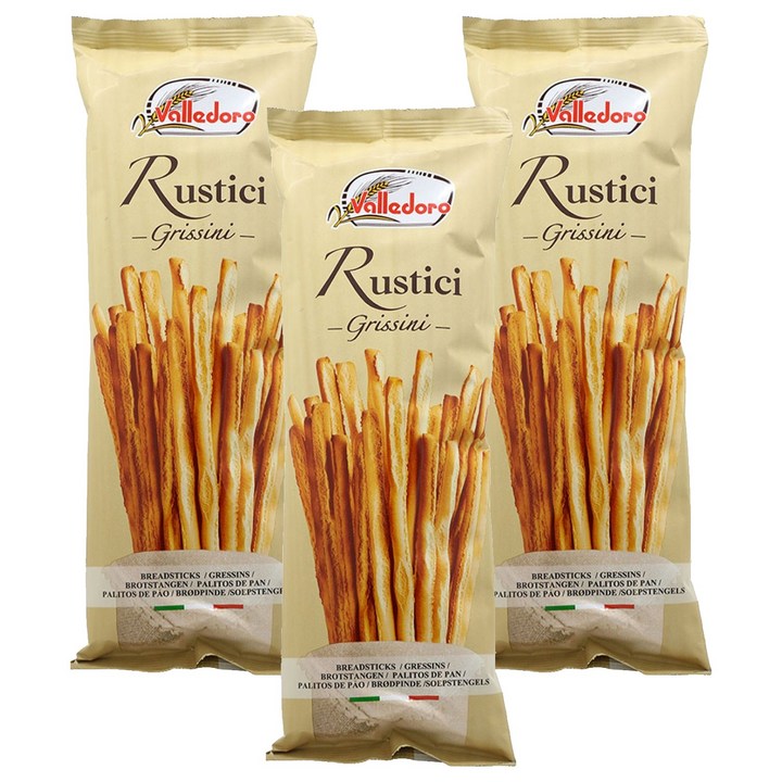 발레도로 그리시니 루스티치 막대과자, 100g, 3개