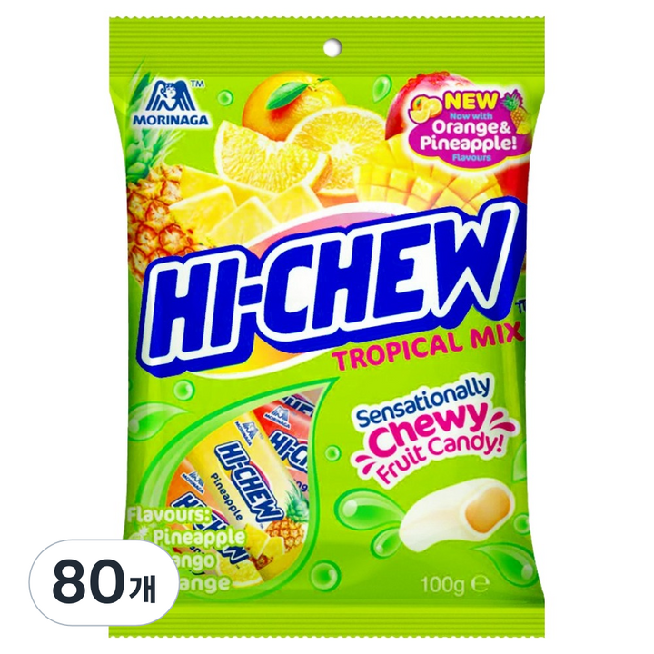 하이츄 트로피컬 믹스, 80개, 90g