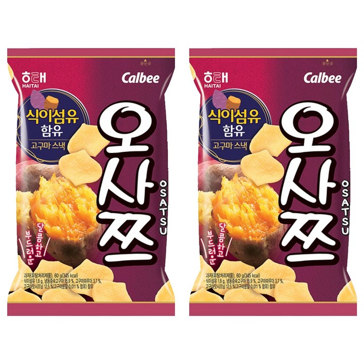 해태제과 오사쯔, 60g, 2개