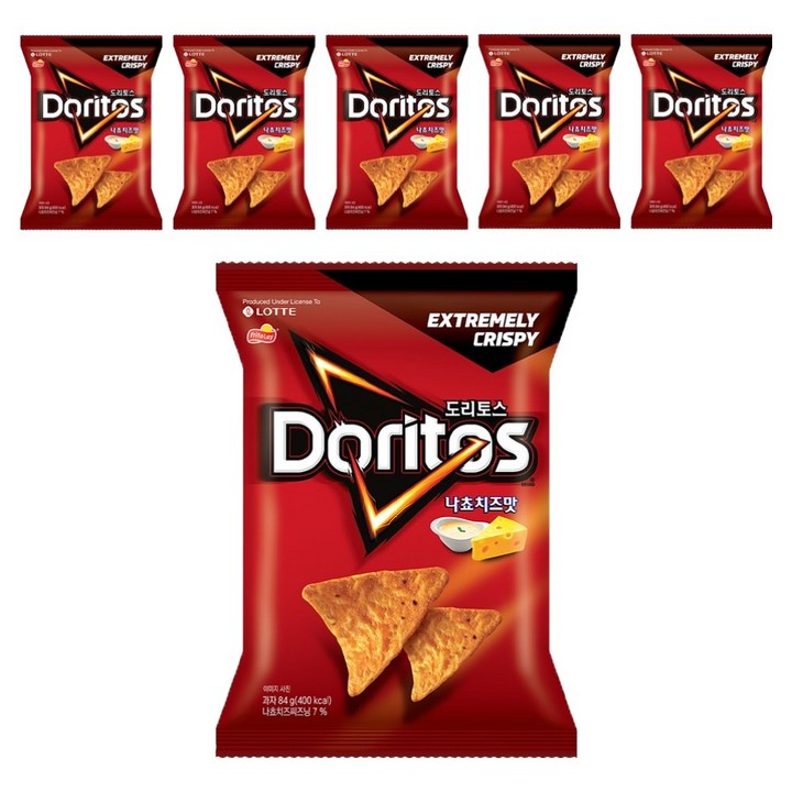 도리토스 나쵸치즈맛, 84g, 6개