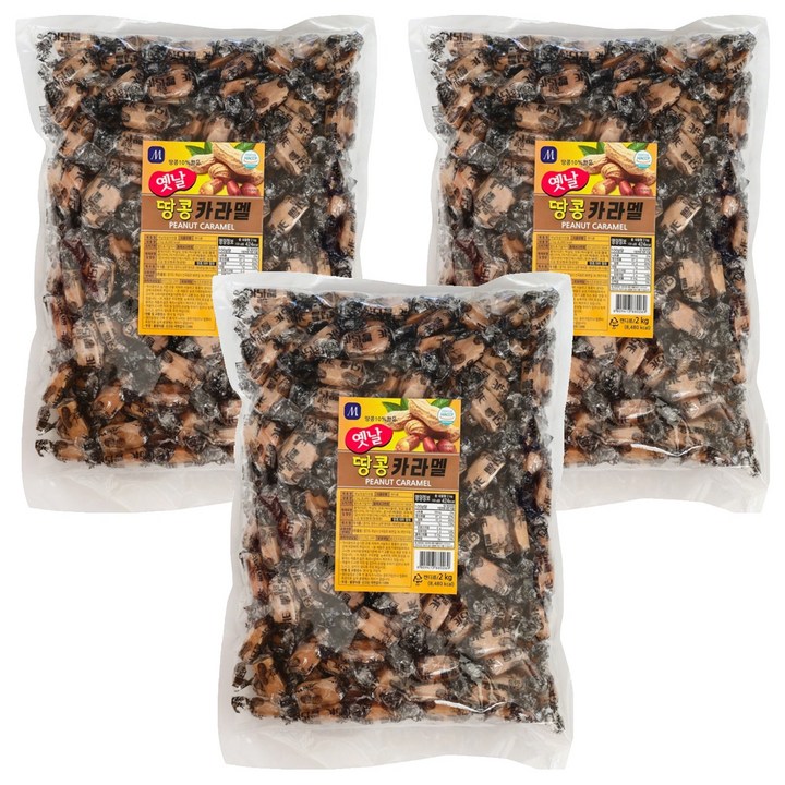 물샘 땅콩 카라멜, 3개, 2kg