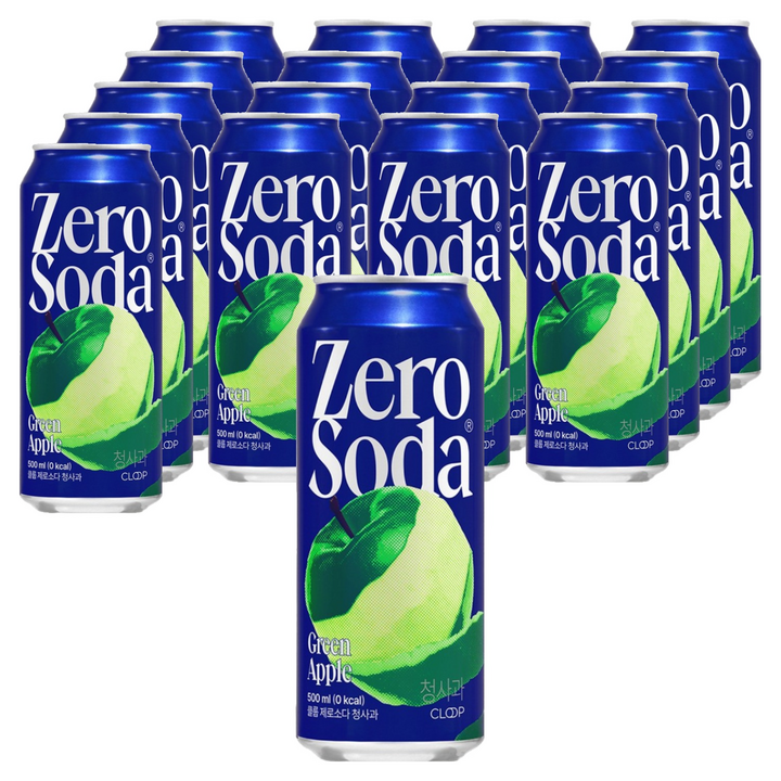 클룹 제로소다 청사과, 500ml, 18개