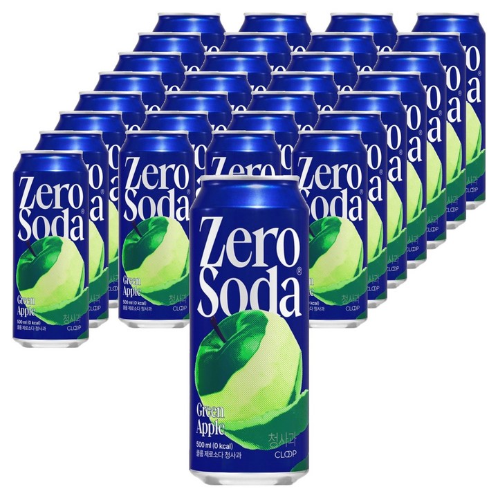 클룹 제로소다 청사과, 500ml, 36개