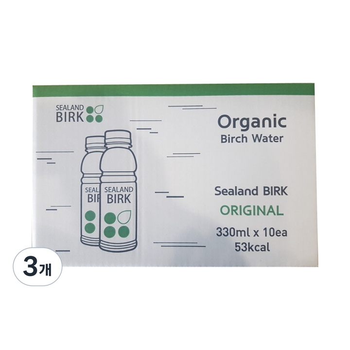 유기농 오리지날 자작나무수액 음료, 330ml, 3개