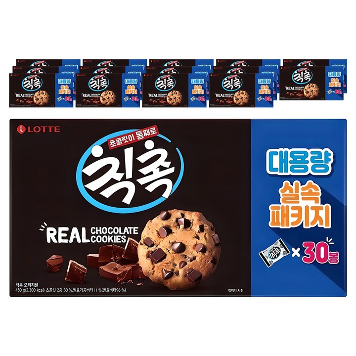 롯데웰푸드 칙촉 실속패키지, 450g, 15개