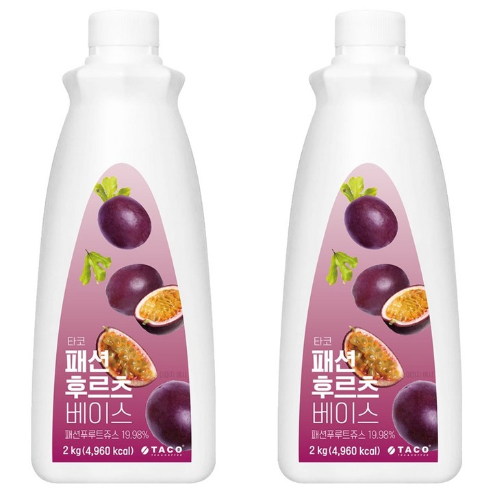 타코 패션후르츠 베이스, 2개, 2kg