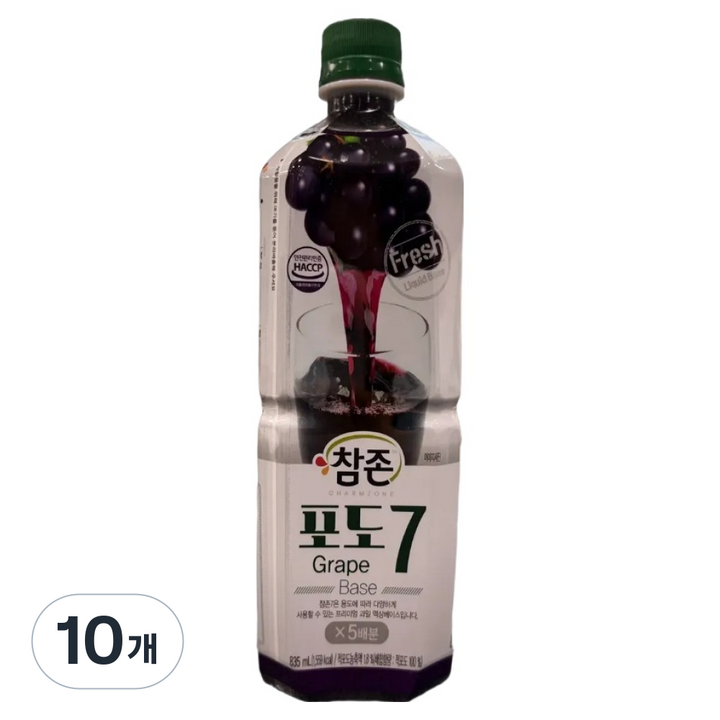 참존식품 포도7 원액, 835ml, 10개