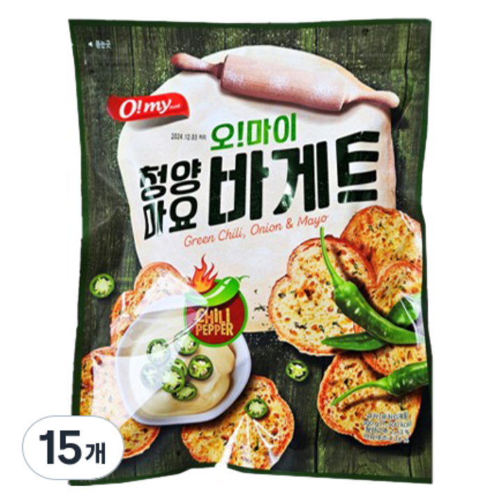 오!마이 청양마요 바게트, 15개, 300g