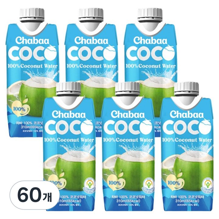 차바 코코넛워터, 60개, 310ml