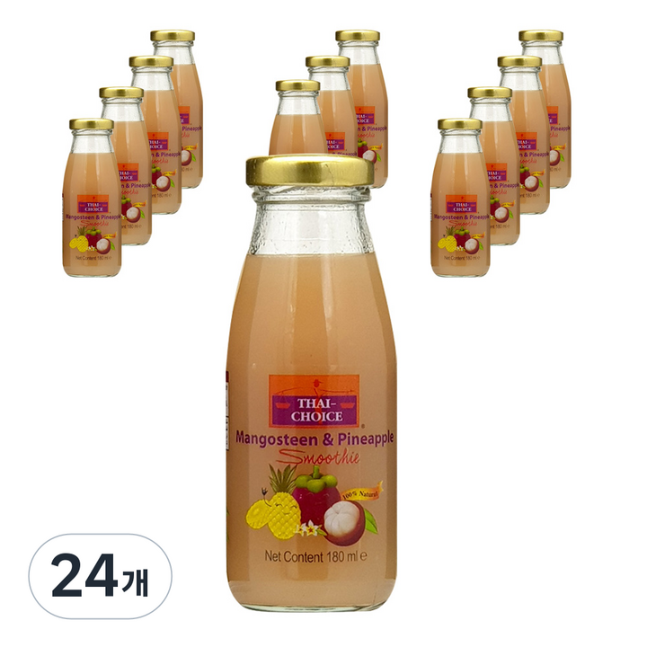 타이초이스 망고스틴 앤 파인애플 스무디 과일음료, 180ml, 24개